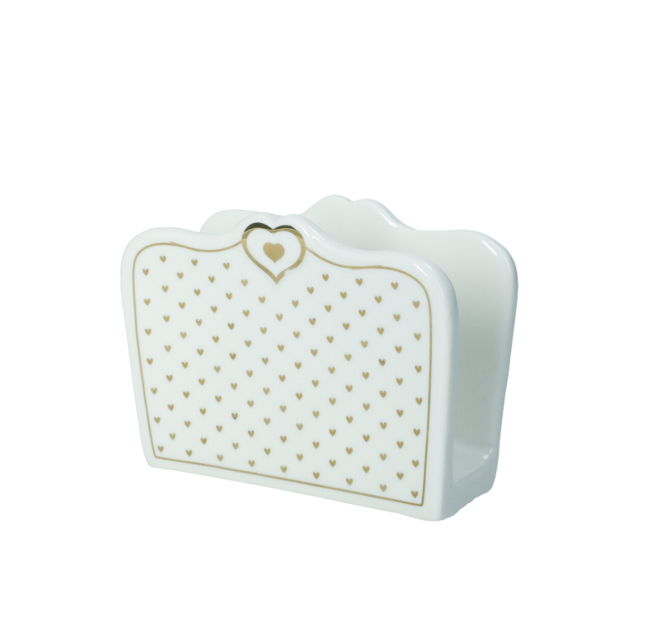Suport servetele, Amore Mio Cuori , Brandani, 12.5x5.5x9 cm, portelan New Bone China - imagine 3